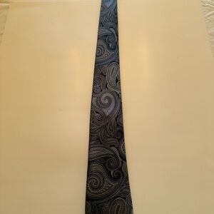 Sean John Black and Gray Paisley Tie
